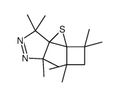 1,1,3,3,6,6,9,9-octamethyl-10-thia-7,8-diazadispiro[3.0.45.14]dec-7-ene Structure
