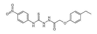 Acetic acid, 2-(4-ethylphenoxy)-, 2-[[(4-nitrophenyl)amino]thioxomethyl]hydrazide Structure