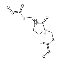 hydroxysulfanyl-[[3-[[hydroxysulfanyl(oxo)phosphaniumyl]sulfanylmethyl]-2-oxoimidazolidin-1-yl]methylsulfanyl]-oxophosphanium Structure