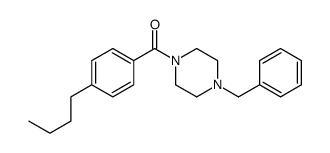 (4-benzylpiperazin-1-yl)-(4-butylphenyl)methanone结构式