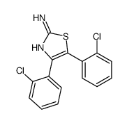 4,5-bis(2-chlorophenyl)-1,3-thiazol-2-amine结构式