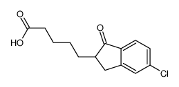 5-(6-chloro-3-oxo-1,2-dihydroinden-2-yl)pentanoic acid结构式