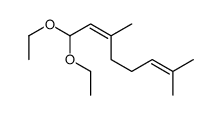 1,1-diethoxy-3,7-dimethylocta-2,6-diene结构式