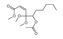 methyl 5-acetyloxy-4,4-dimethoxydec-2-enoate结构式