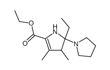 2'-Ethyl-3',4'-dimethyl-2,3,4,5,2',3'-hexahydro-1'H-[1,2']bipyrrolyl-5'-carboxylic acid ethyl ester Structure