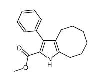 3-Phenyl-4,5,6,7,8,9-hexahydro-1H-cycloocta[b]pyrrole-2-carboxylic acid methyl ester结构式