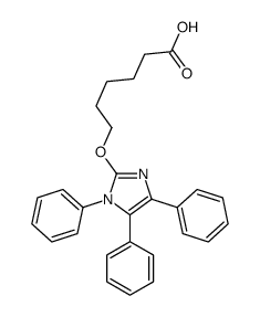 6-(1,4,5-triphenylimidazol-2-yl)oxyhexanoic acid结构式