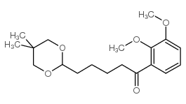 2',3'-DIMETHOXY-5-(5,5-DIMETHYL-1,3-DIOXAN-2-YL)VALEROPHENONE Structure