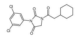 1-(2-cyclohexylacetyl)-3-(3,5-dichlorophenyl)imidazolidine-2,4-dione结构式