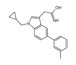 2-[1-(cyclopropylmethyl)-5-(3-methylphenyl)indol-3-yl]acetamide结构式