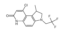 (+/-)-9-chloro-1-methyl-3-(2,2,2-trifluoro-ethyl)-1,2,3,6-tetrahydro-pyrrolo[3,2-f]quinolin-7-one Structure