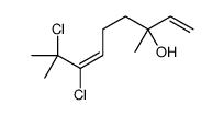 7,8-dichloro-3,8-dimethylnona-1,6-dien-3-ol结构式
