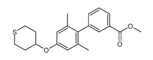 methyl 2',6'-dimethyl-4'-(tetrahydro-2H-thiopyran-4-yloxy)biphenyl-3-carboxylate结构式