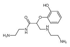 N-(2-aminoethyl)-3-(2-aminoethylamino)-2-(2-hydroxyphenoxy)propanamide结构式