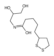 N-(2,3-dihydroxypropyl)-5-(dithiolan-3-yl)pentanamide结构式