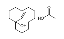 acetic acid,1-ethenylcyclododecan-1-ol结构式