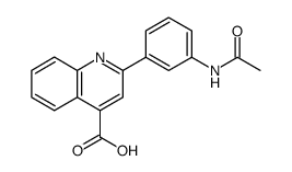 4-Quinolinecarboxylic acid, 2-[3-(acetylamino)phenyl] Structure