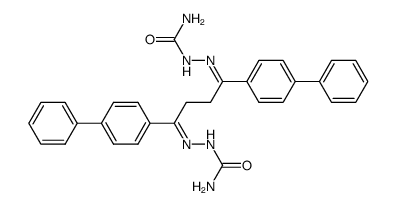 (2E,2'E)-2,2'-(1,4-di([1,1'-biphenyl]-4-yl)butane-1,4-diylidene)bis(hydrazine-1-carboxamide) Structure