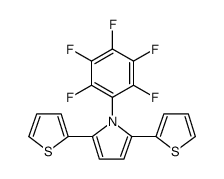1H-Pyrrole, 1-(2,3,4,5,6-pentafluorophenyl)-2,5-di-2-thienyl结构式