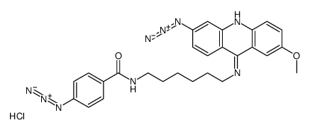 4-azido-N-[6-[(6-azido-2-methoxyacridin-9-yl)amino]hexyl]benzamide,hydrochloride Structure