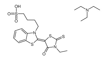 2-(3-ethyl-4-oxo-2-thioxothiazolidin-5-ylidene)-2H-benzothiazole-3-butanesulphonic acid, compound with triethylamine (1:1) structure