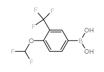 [4-(difluoromethoxy)-3-(trifluoromethyl)phenyl]boronic acid结构式