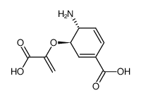 (3R,4R)-4-amino-3-((1-carboxyvinyl)oxy)cyclohexa-1,5-dienecarboxylic acid结构式