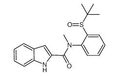 N-[2-(tert-butylsulfinyl)phenyl]-N-methyl-1H-indole-2-carboxamide结构式