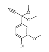 2-(4-hydroxy-3-methoxyphenyl)-2,2-dimethoxyacetonitrile结构式