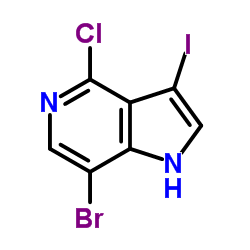 7-Bromo-4-chloro-3-iodo-1H-pyrrolo[3,2-c]pyridine结构式