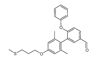 2',6'-dimethyl-4'-[3-(methylthio)propoxy]-6-phenoxybiphenyl-3-carbaldehyde结构式