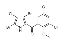 3,5-dibromo-4,3',5'-trichloro-2-(2'-methoxybenzoyl)pyrrole结构式