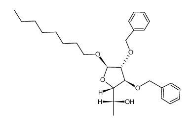 n-octyl 2,3-di-O-benzyl-β-D-fucofuranoside Structure