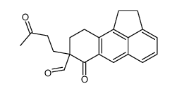 1-Oxo-2-formyl-2-<3-oxo-butyl>-1,2,3,4-tetrahydro-5,10-aceanthren结构式