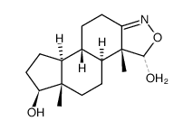 17β-hydroxy-3-(Z)-hydroxyimino-des-A-androstane-10-carbaldehyde结构式