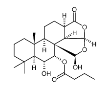 6α,7α-17β-trihydroxy-15β,17-oxidispongian-16-one 7-butyrate结构式