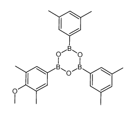 2,4-bis(3,5-dimethylphenyl)-6-(4-methoxy-3,5-dimethylphenyl)-1,3,5,2,4,6-trioxatriborinane Structure