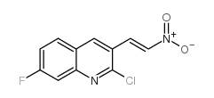 E-2-CHLORO-7-FLUORO-3-(2-NITRO)VINYLQUINOLINE结构式