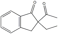 2-乙酰基-2-乙基-1-茚酮结构式