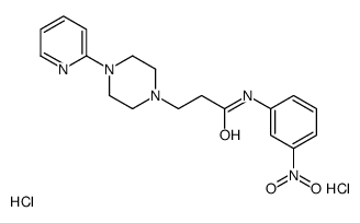 N-(3-nitrophenyl)-3-(4-pyridin-2-ylpiperazin-1-yl)propanamide,dihydrochloride Structure