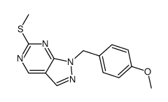 1-(4-methoxybenzyl)-6-(methylthio)-1H-pyrazolo[3,4-d]pyrimidine结构式