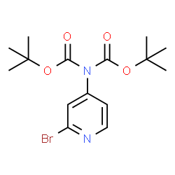 (2-溴吡啶-4-基)亚氨基二羧酸二叔丁酯结构式