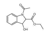 1-acetyl-3-hydroxy-indoline-2-carboxylic acid ethyl ester结构式