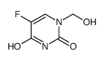 5-fluoro-1-(hydroxymethyl)pyrimidine-2,4-dione结构式