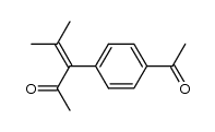 3-(4-acetyl-phenyl)-4-methyl-pent-3-en-2-one结构式