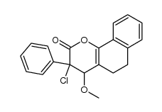 3-chloro-4-methoxy-3-phenyl-3,4,5,6-tetrahydro-2H-benzo[h]chromen-2-one Structure