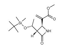 (3S,4R)-3-[(1R)-1-tert-butyldimethylsiloxyethyl]-4-(1-methoxycarbonylethylene)azetidin-2-one Structure