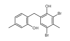 4,6-dibromo-5,5'-dimethyl-2,2'-methanediyl-di-phenol结构式