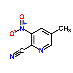 5-Methyl-3-nitro-2-pyridinecarbonitrile Structure