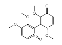 1,3,3',4'-Tetramethoxy[2,2'-bipyridin]-4(1H)-on-1'-oxid Structure